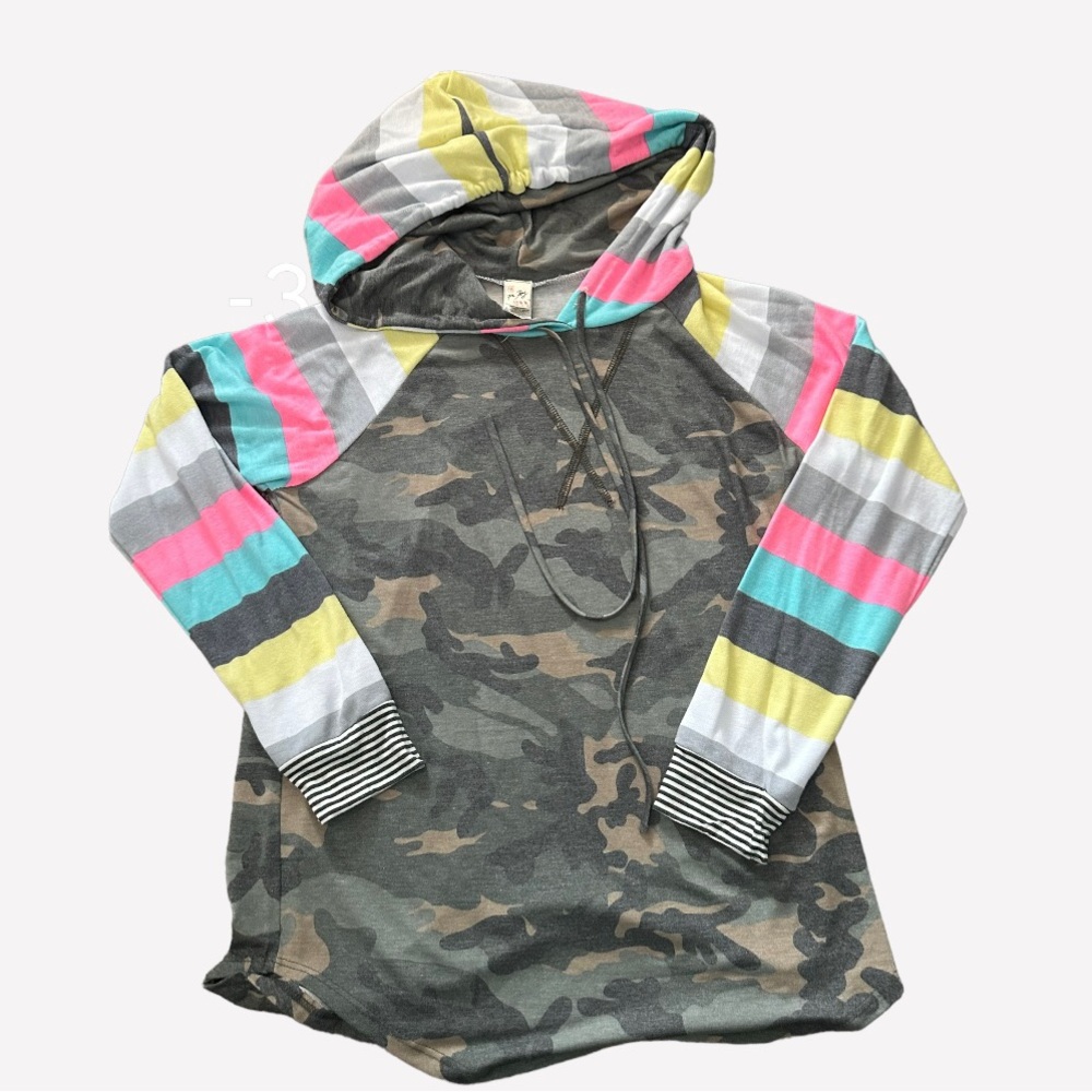 Camo Striped Top